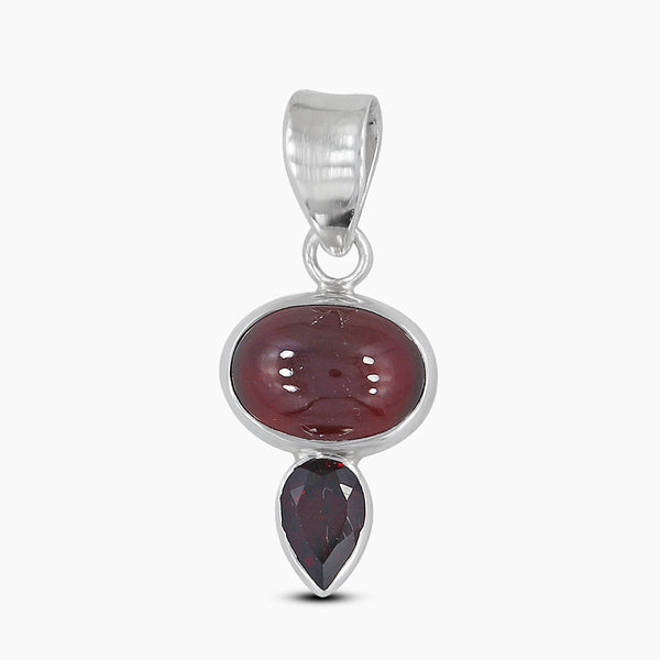 925 Sterling Silver Hessonite & Garnet Pendants