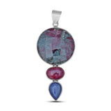 Ruby Kyanite Silver Pendant