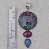 Ruby Kyanite Silver Pendant