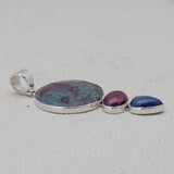 Ruby Kyanite Silver Pendant