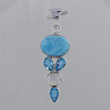 Larimar 925 Silver Pendant