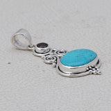 925 Sterling Silver Mexican Turquoise Pendent