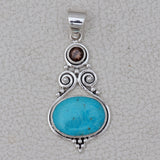 925 Sterling Silver Mexican Turquoise Pendent