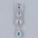 South Sea Pearl, Larimar 925 Sterling Silver Pendant