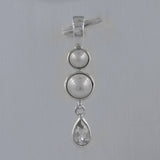 South Sea Pearl, Larimar 925 Sterling Silver Pendant