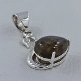 Citrine Swan Duck Silver Pendant