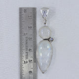 Rainbow Moonstone Silver Pendant