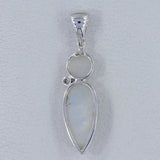 Rainbow Moonstone Silver Pendant