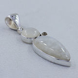 Rainbow Moonstone Silver Pendant