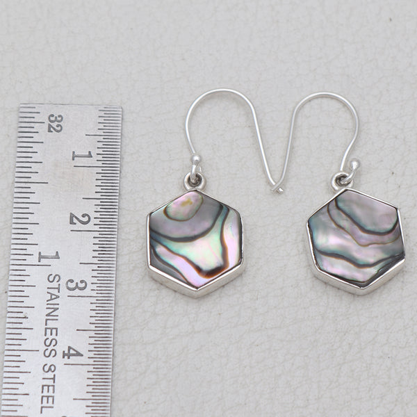 Abalone Shell Silver Earrings