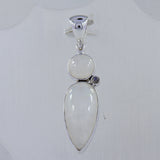 Rainbow Moonstone Silver Pendant