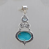 925 Sterling Silver Mexican Turquoise Pendent