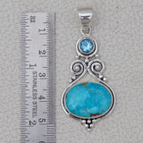 925 Silver Mexican Turquoise Pendent