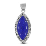 Blue Lapis Lazuli 925 Sterling Silver Pendant