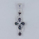 Rainbow Moonstone Silver Pendant