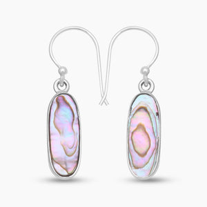 Abalone Shell Silver Earrings
