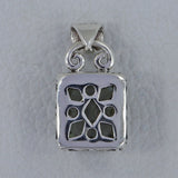 Green Amethyst Silver Pendant