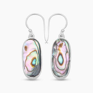 Abalone Shell Silver Earrings