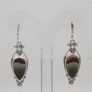 Polychrome Jasper Silver Earring