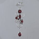 925 Sterling Silver Garnet Pendant