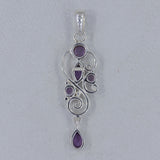 925 Sterling Silver Garnet Pendant