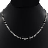 925 Sterling Silver Curb Chain Length 22" Inches