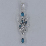 Peridot Silver Drop Pendants