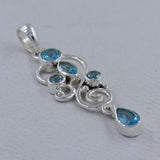 Peridot Silver Drop Pendants