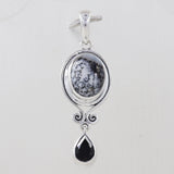 Rainbow Moonstone Silver Pendant