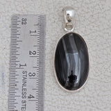 925 Sterling Silver Psilomelane Pendent