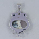 Dendritic Opal Gemstone Silver Pendant