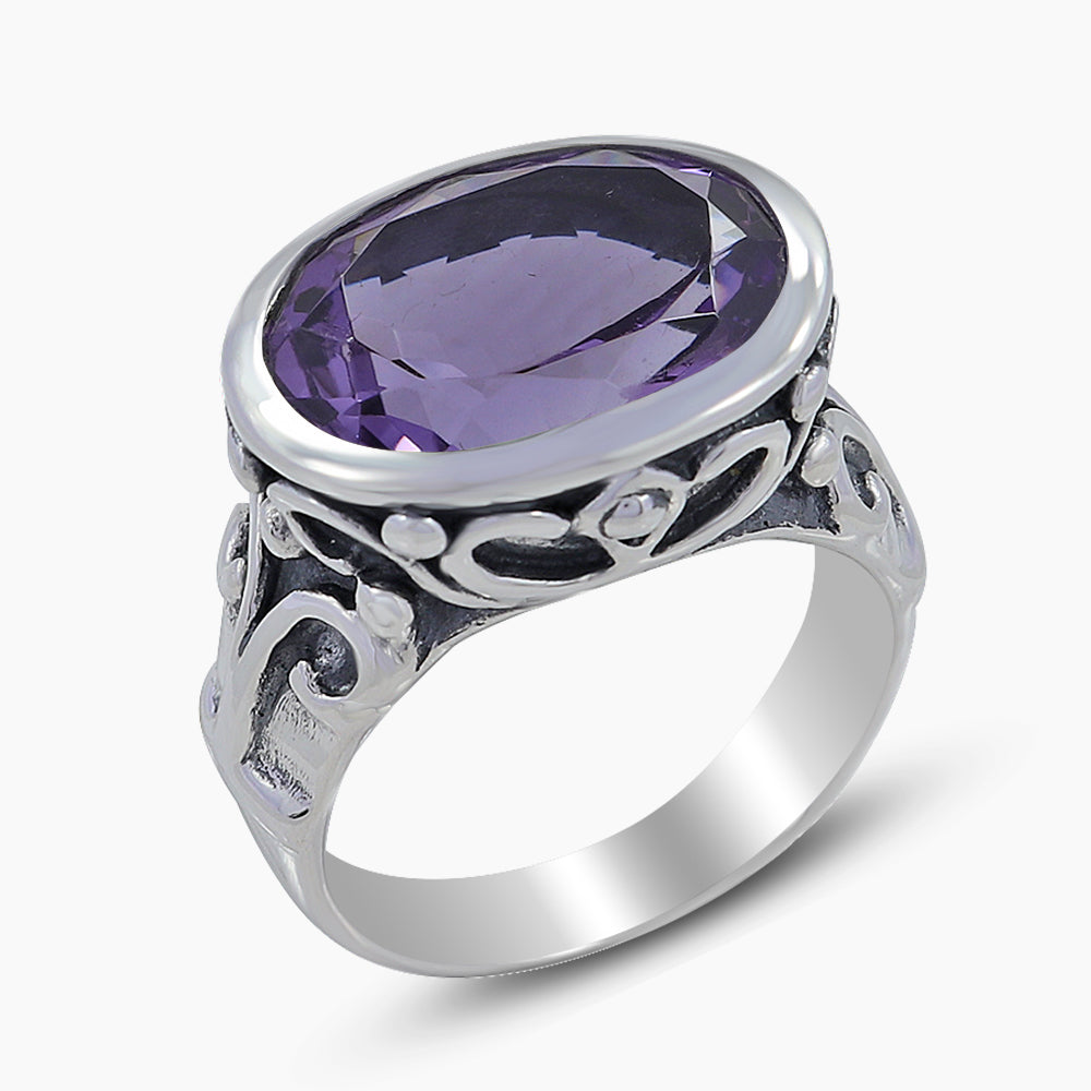 925 Sterling Silver Amethyst Rings