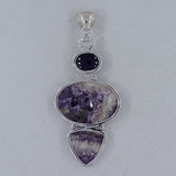 Amethyst Lace, Amethyst Solid Sterling Silver Pendant