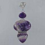 Amethyst Lace, Amethyst Solid Sterling Silver Pendant