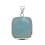 925 Sterling Silver Aquamarine Pendant