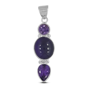 925 Sterling Silver Amethyst Pendant