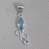 Blue Topaz 925 Sterling Silver Pendent