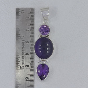 925 Sterling Silver Amethyst Pendant