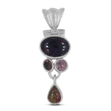 Multi Tourmaline Pendant Sterling Silver