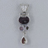 Multi Tourmaline Pendant Sterling Silver