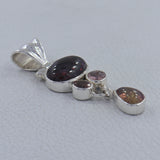 Multi Tourmaline Pendant Sterling Silver