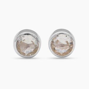 Crystal Silver Stud Earrings
