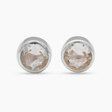 Crystal Silver Stud Earrings