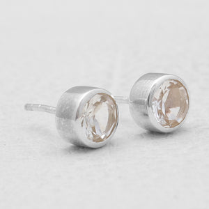 Crystal Silver Stud Earrings
