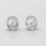 Crystal Silver Stud Earrings