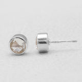 Crystal Silver Stud Earrings
