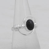 Natural Rutile quartz Silver Ring