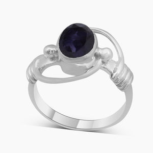 Natural Rutile Quartz Silver Rings