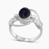 Natural Rutile Quartz Silver Rings