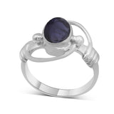 Natural Rutile quartz Silver Ring